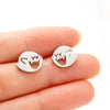 1 Pair Stainless Steel Cute Cartoon Earrings Stud Black Funny Ghost Earings Halloween Jewelry Minimalist - Image 5