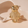 Europe and The United States Inlaid Rhinestone Bear Letter M Brooch Light Temperament Pins - Image 9