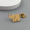 Unique -gold-plated stainless steel brooch: cute elephant design, lapel pin, suitable for daily gift-giving - Image 3