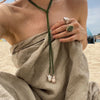 Multi-layered Blue Zircon Layer Necklace for Women Gentle Temperament Charm Clavicle Chain Simple Wedding Jewelry - Image 9