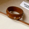 1/3 pcs Round Star Rivet Wood Bangles for Women Retro Ethnic Chunky Wristbands Punk Hip Pop Geometric Hand Jewelry F - Image 17