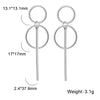 Two Hearts Stainless Steel Hoop Earrings For Women Gold color Sweet Simple Heart Dangle Stud Earring Jewelry Gift - Image 8
