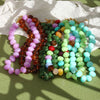 Colorful Candy Bead Strand Necklace Adjustable Gold Extension Chain Flat Oval Resin Beads Beach Women Jewelry - Image 6