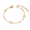 JeeMango 316L Stainless Steel CZ Crystal Flower Plant Charm Bracelets For Women Gold Chain Link Jewelry Браслет - Image 15