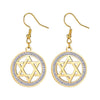 Star of David Stainless Steel Vintage Necklace Clear Zircon Round Pendant Necklaces Jewelry Wedding Gift for Women Men - Image 9