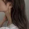 Simple Long Chain Tassel Drop Earrings for Women Dangle Earring Gold Silver Color Piercing Line Ear Gifts - Image 5