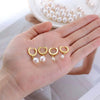 Eavva Women Pearl Dangle Earrings Gold Plated Hoops Fresh Water Pearl Earring With Silver Post Jewelry - Image 3