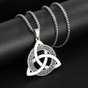 Retro Celtic Knot Pattern Disc Cross Pendant Necklace for Men Gothic Punk Street Jewelry Gift - Image 23