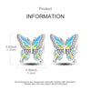 Butterfly Hoop Earrings with Colorful Cubic Zirconia - Image 51