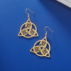 Trinity Celtics Knot Drop Earrings Stainless Steel Spiral Triskele Triskelion Symbol Earrings Women Jewelry Party Gift - Image 3