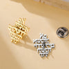 Remember Jerusalem Hebrew Brooch Pins Prayer Biblical Brooches Judaica Hanukkah Gift Stainless Steel Jewelry - Image 3