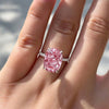 Big Oval Blue CZ Rings Women Temperament Elegant Female Accessories for Wedding Engagement Contracted Jewelry - Image 3