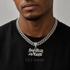 Ulj Men Women Hip Hop realhasta lamuerte Letter Pendant Necklace 12MM Cuban chain Iced out Bling Hiphop Charm Jewelry - Image 2