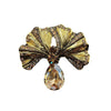 Women Men Rhinestone Ginkgo Badges Brooches Casual Unisex Metal Shiny Crystal Suit Office Pins Jewelry - Image 5