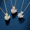 Rhinestone Swan Bird Pendant Necklace For Women Elegant Zircon Swan Choker Chain Office Party Jewelry Lady Friend Gifts - Image 6