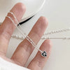 Silver Necklace Black Ball Simple Pendant Punk Geometric for Women Girl Jewelry Gift - Image 21
