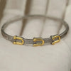 Design Crystal Letter Bangles&bracelets for Women Jewelry Zirconia Cross Geometric Bangles Accessories - Image 15