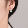 Sliver Zircom Earring Plated White Gold Hoop Earring for Women Wedding Party Jewelry - Image 3