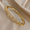 Unique Double Layer Rhinestone Bangle Bracelets for Women Gold Plated Copper Cuff Bracelet Jewelry Gifts - Image 3