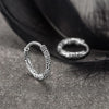 Vintage Silver Hoop Earrings Pattern Earring For Women Silver Jewelry Korea - Image 4