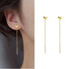 Drop Ear Line Long Hanging Earrings for Women Rose Gold Color Zircon Crystal Piercing Threader Earing Ear Accessories Jewelry - Image 31