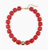 Colorful Resin Bead Necklace with Chunky Cylindrical Beads - Image 7