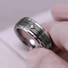 Couple Rings Women's White Rhinestones Zircon Ring Sets Men's Stainless Steel Zircon Stones Rings Wedding Band Jewelry - Image 4