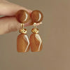 Geometric Resin Drop Earrings in Multiple Colors - Image 7