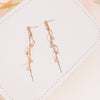 Long Tassel Earrings For Women Rotating Twisted Zircon Dangle Earings Gold Color Jewelry Gifts - Image 4