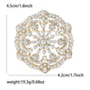 Christmas Classic Rhinestone Snowflake Brooches for Women Pearl Ice Crystal Pins Office Party Friend Year Gifts Accessories - Image 6