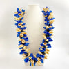 School Color Graduation Ribbon Lei Necklace with Kukui Nuts Flower Ribbon Lei Hawaiian Party Ribbon Lei - Image 4
