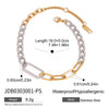 Minimalist Gold Color Plated Stainless Steel Thick Chain Bracelet Double Color Bead Bracelet Women's Jewelry - Image 9