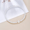 A-Z Initial Letter Bracelet for Women White Beads Round Pendant Elastic Bracelets Jewelry Mother of Pearl Charm - Image 30