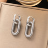 Retro Double Loop Design Drop Earring Gold Silver Color Geometric Round Earrings for Women Girls Punk Hip Hop Jewelry G - Image 8