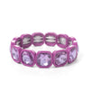 Colorful 15mm Crystal Elastic Bracelet Enamel Stretch Rhinestone Bangle Tile Bead Bracelet for Women Jewelry - Image 24