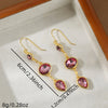 Bohemian Three-Layer Drop Artificial Gemstone Long Pendant Women's Earrings, Suitable for Formal Events or Dates - Image 4