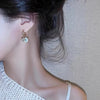 Classic Round Shell Flower Pendant Earrings Korea Jewelry Wedding Party Temperament For Womans Accessories Gift - Image 3