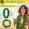 1/4Pcs Hawaiian Green Leis Necklace Artificial Leaves Wreath Garland Headband Bracelet Luau Tropical Birthday Party Decoration - Image 2