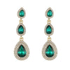 Champagne Crystal Earrings Gold Color Jewelry Female Bricons Wedding Long Big Drop Earrings For Women - Image 21