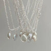 Silver Sparkling Round Pearl Necklace Simple Style Charm Pendant Choker Birthday Gift for Women Jewelry - Image 5