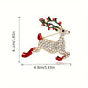 Elegant Christmas Deer Brooch for Ladies Rose Gold Plated with Shiny Antlers, the Choice for Christmas Holiday - Image 5
