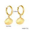 Cubic Chunky Heart Charms Dangling Earrings for Woman/Girls Stainless Steel Gold Plated Smooth Mental Drop Earring - Image 18
