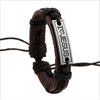 Vintage Christian Alloy Wrap Leather Cuff Bangle Religious Bracelet "I Love Jesus" Wristband - Image 5