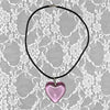 Big Red Glass Heart Pendant Black String Necklace For Women Pink Green Red AB Purple Crystal Stone Lovely Y2K Pendant Jewelry - Image 3
