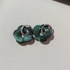 Multicolor Transparent Acrylic Resin Marbling Flower Drop Earrings for Women Gold Color Ear Buckle Jewelry - Image 7