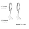 Stainless Steel Gold Color Pendant Hoop Earrings Heart Hexagon Snake Cross Butterfly Flower Bird Jewelry Gift - Image 29