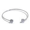 58/60mm Stainless Steel Cubic Zirconia Square Heart Cuff Bracelet Bangle Delicate Aesthetic Jewelry - Image 10