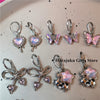 Gothic Y2K Moonlight Stone Heart Star Bow Pendant Earrings For Egirl Emo 2000s Goth Cute Dream Fairy Vintage Jewelry Accessories - Image 5