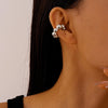 Non-Piercing C-Shaped Clip Earrings with Rounded Bead Accents - Image 15