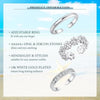 3PCS Silver Plated Dazzling Zircon Toe Ring for Women Girls Classic Adjustable Summer Beach Foot Ring Vacation Jewelry - Image 6